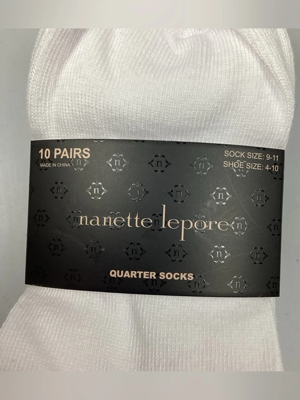 Nanette Lepore 10 Pack White Ankle Quarter Socks NEW! Retail $24
